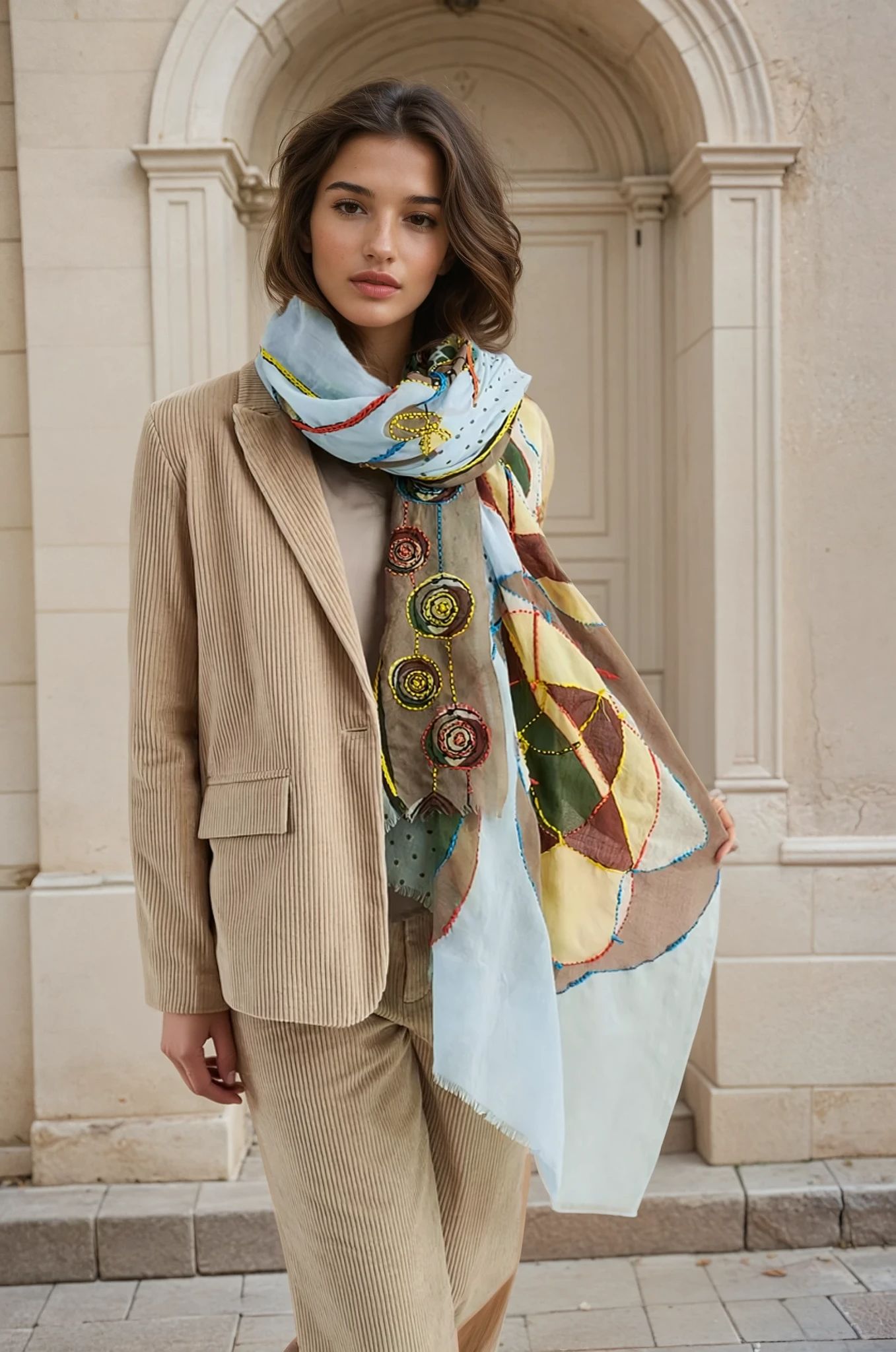 Etole Aster en laine - Ciel-ECHARPES FEMME-Curling-Paris