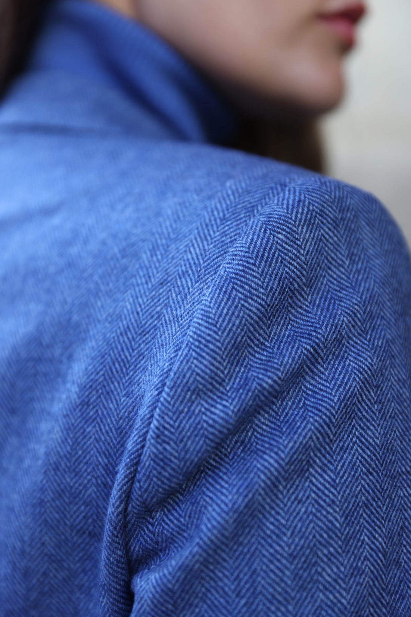 Veste Vesnove pure laine - Chevron bleu