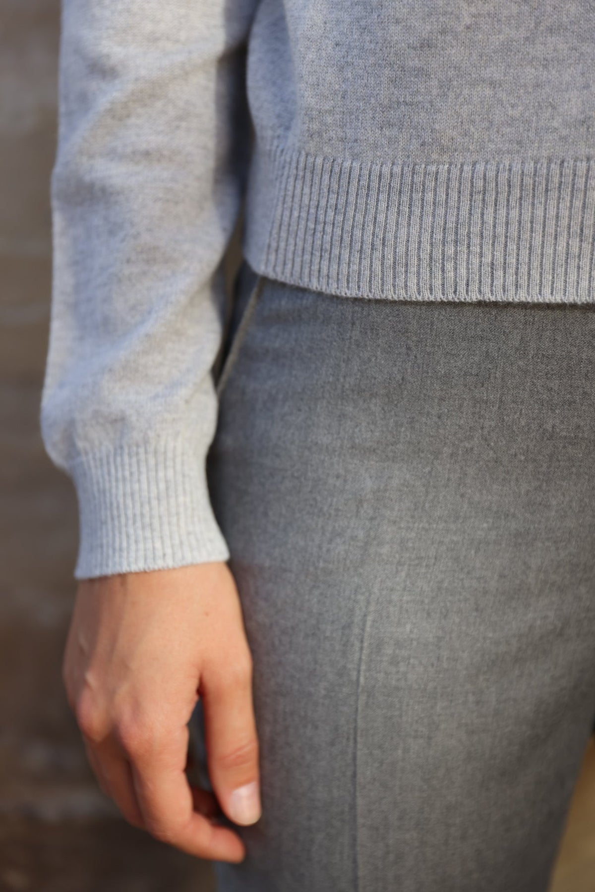 Gilet Adam à boutons Col Rond en laine et cachemire - Gris-PULL FEMME-Curling-Paris