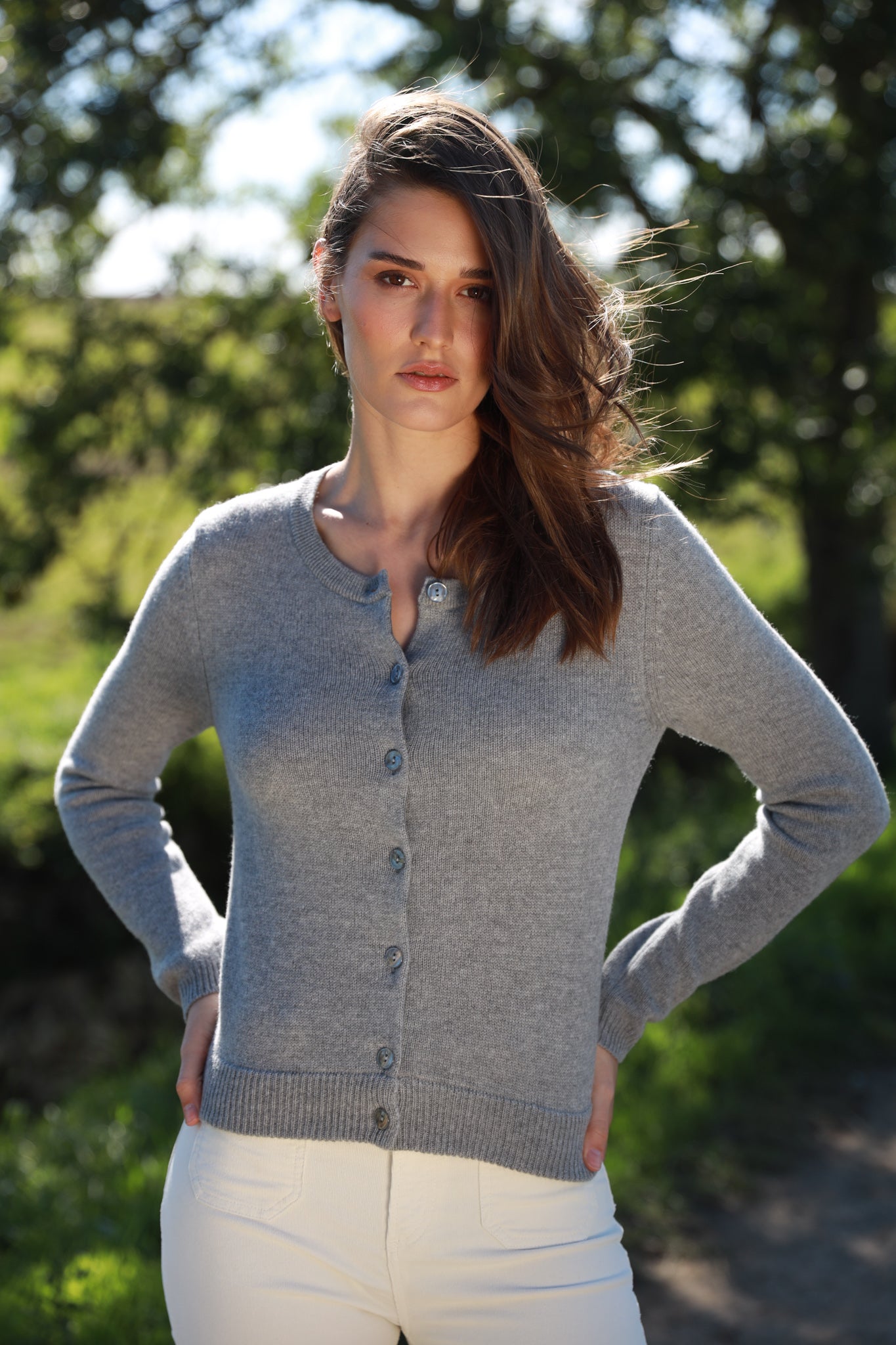 Gilet Charlie en laine et cachemire - Gris-PULL FEMME-Curling-Paris