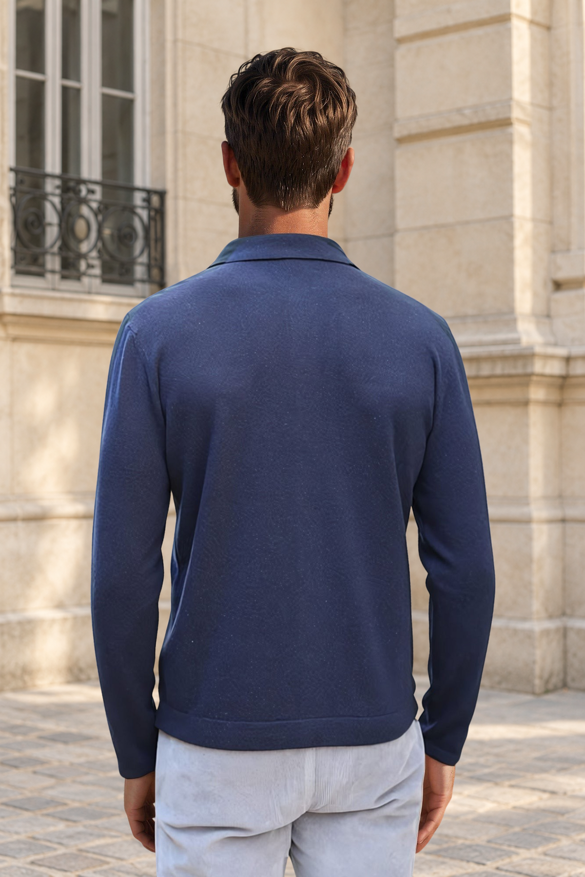 Gilet Franco en laine et cachemire - Marine-PULL HOMME-Curling-Paris