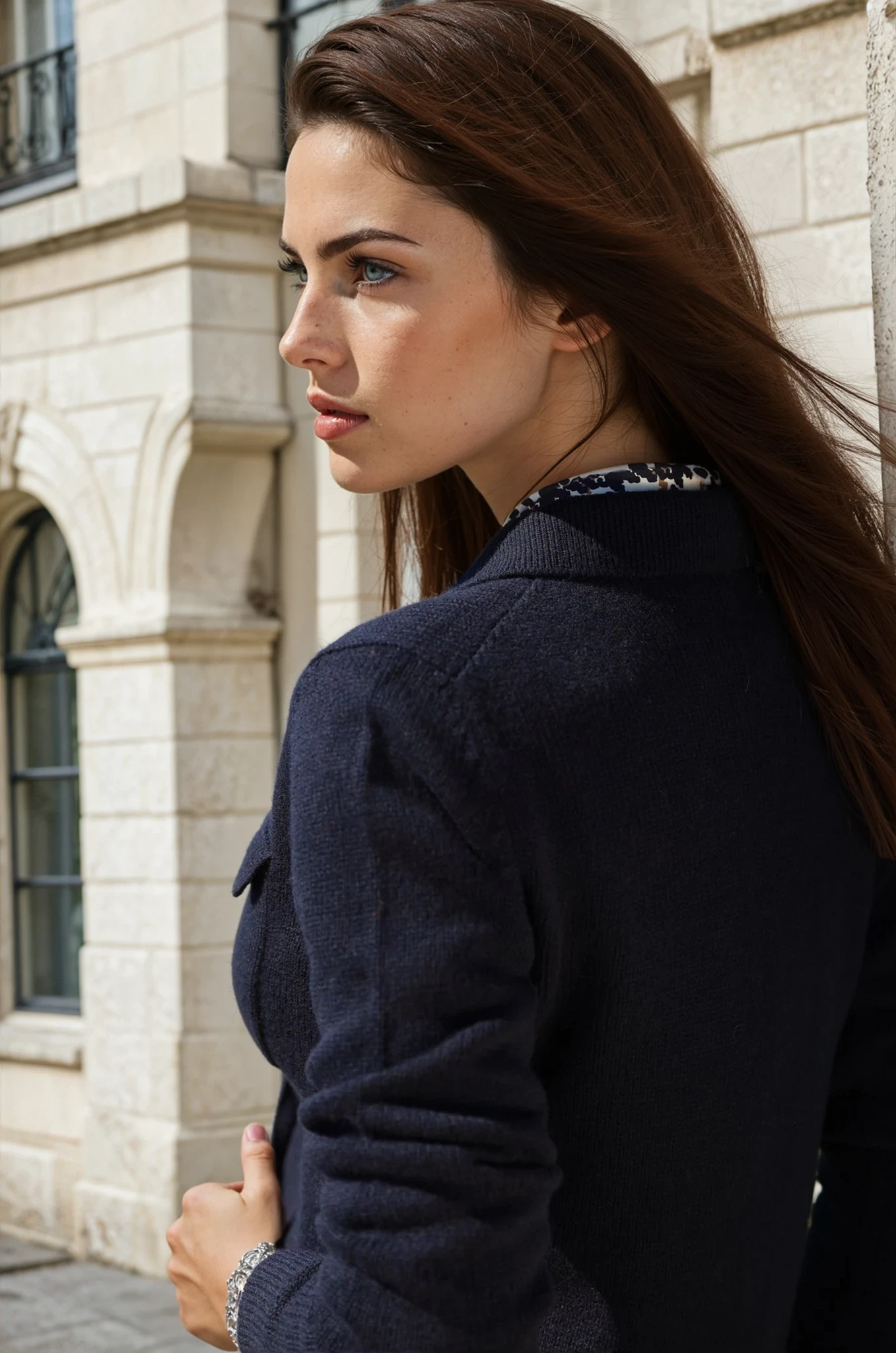 Gilet Jill en laine mérinos et cachemire - Marine-PULL FEMME-Curling-Paris