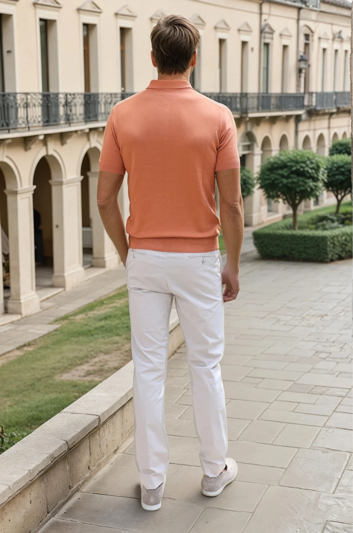 Pantalon d'été Seanfit en popeline de coton stretch - Beige