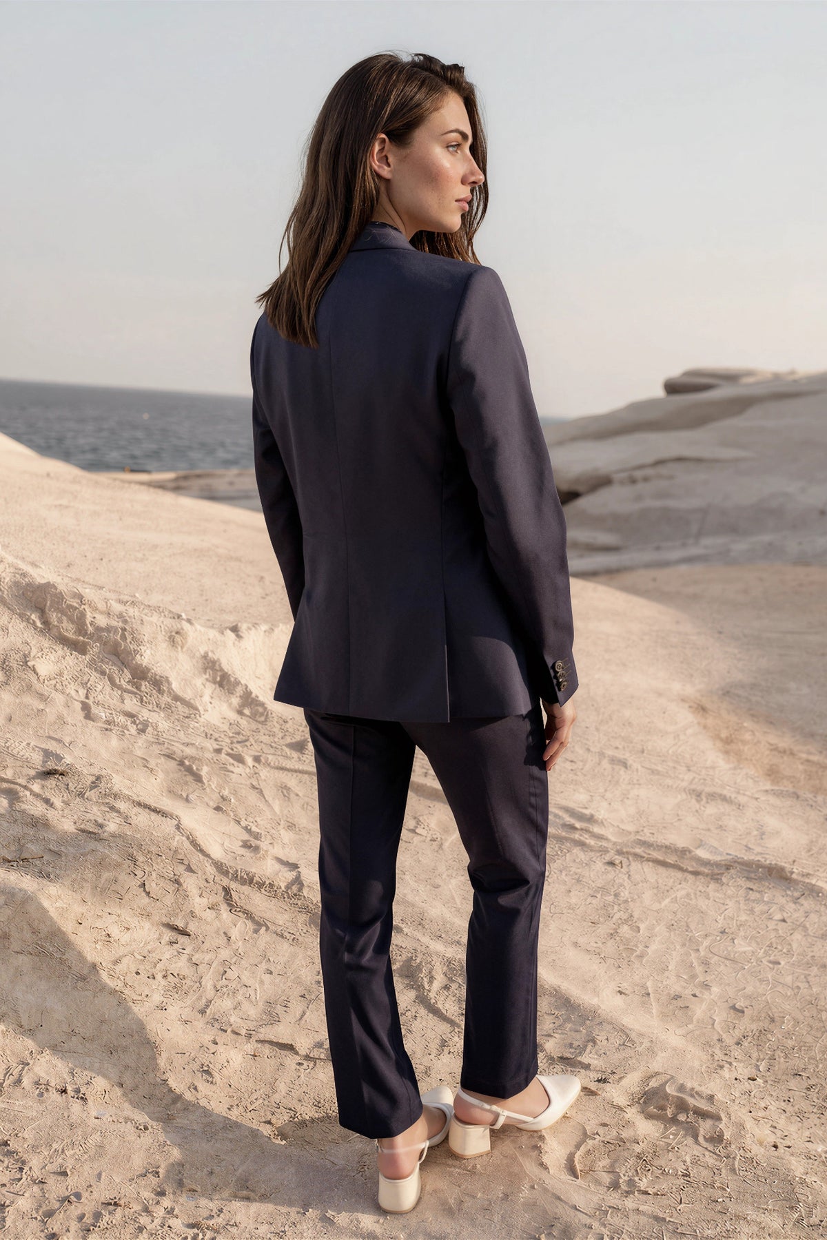 Veste Vesnove en flanelle de laine vierge - Marine