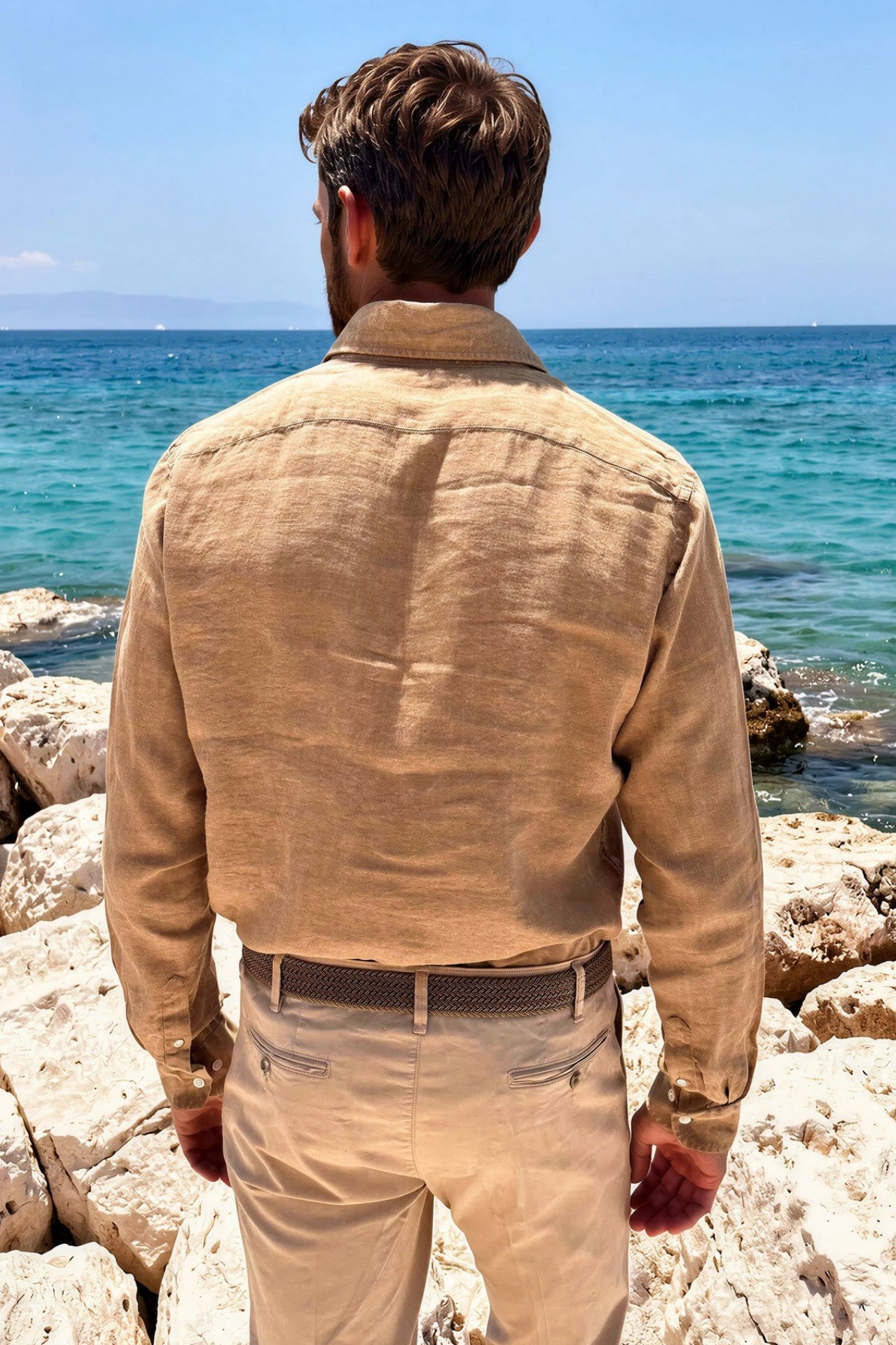 Chemise Gino en lin - Sable