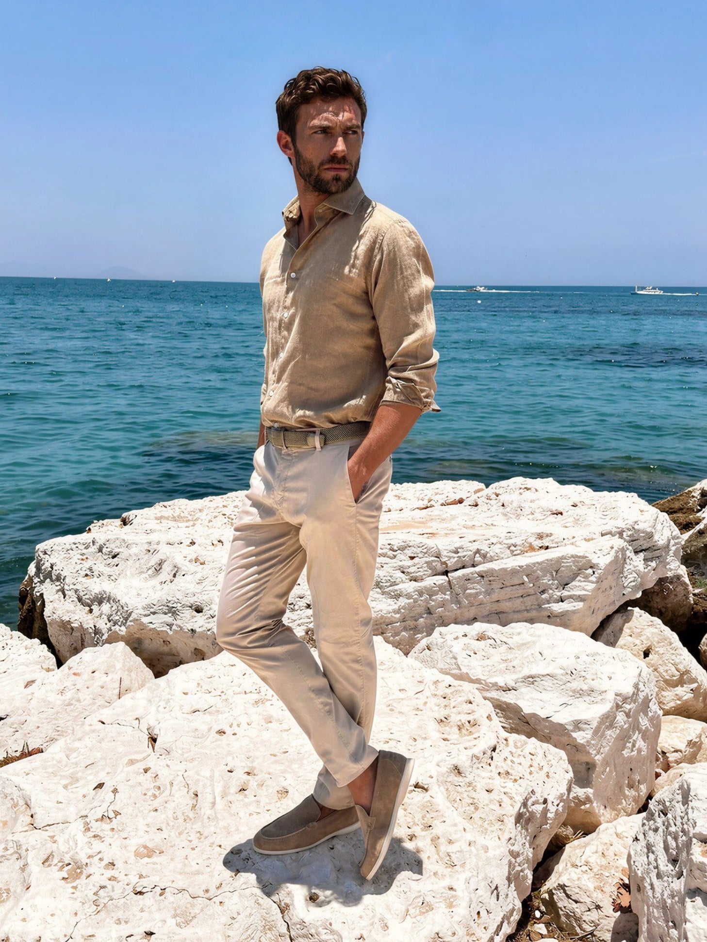 Chemise Gino en lin - Sable