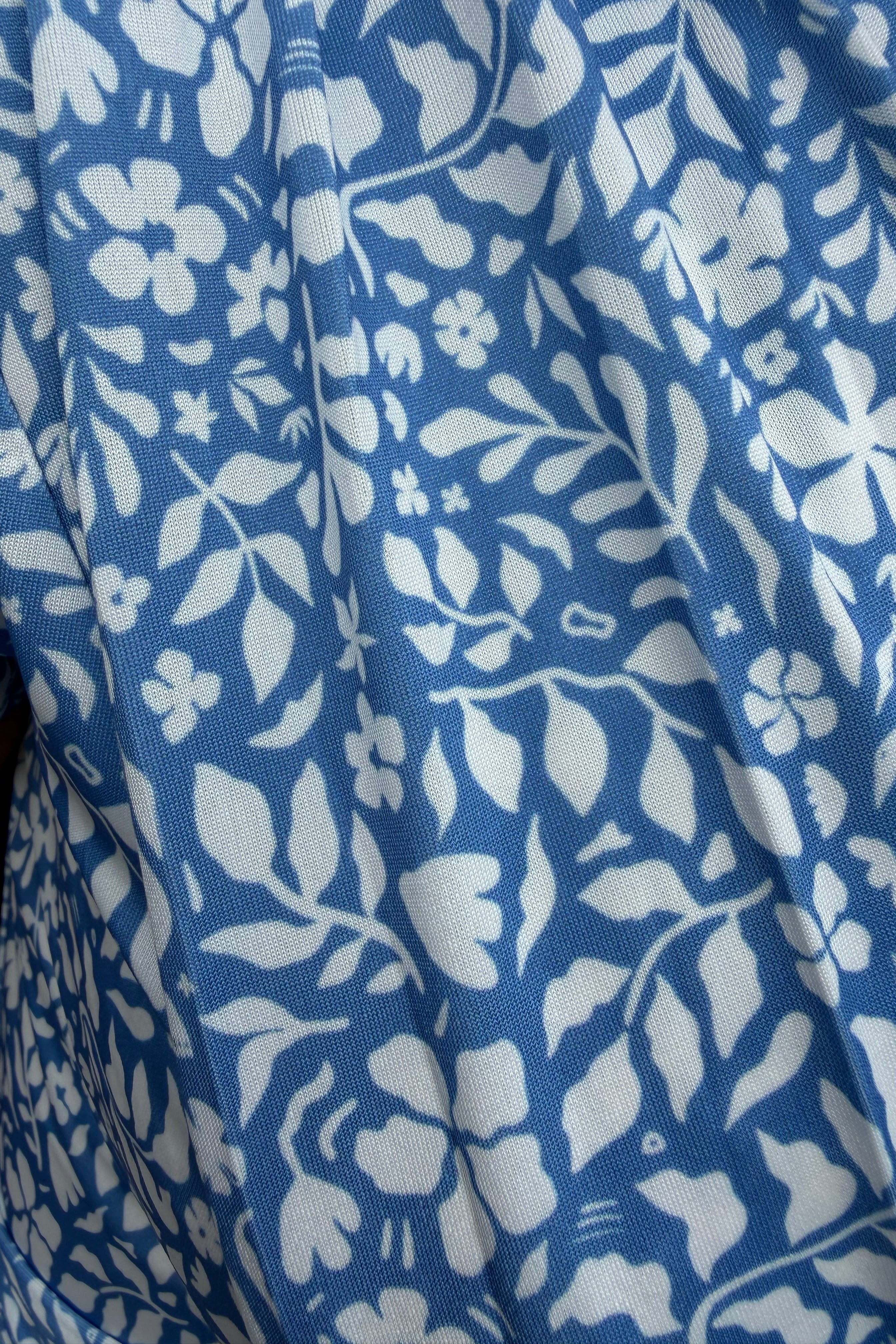 Robe Vogue infroissable - Fleurs Ciel