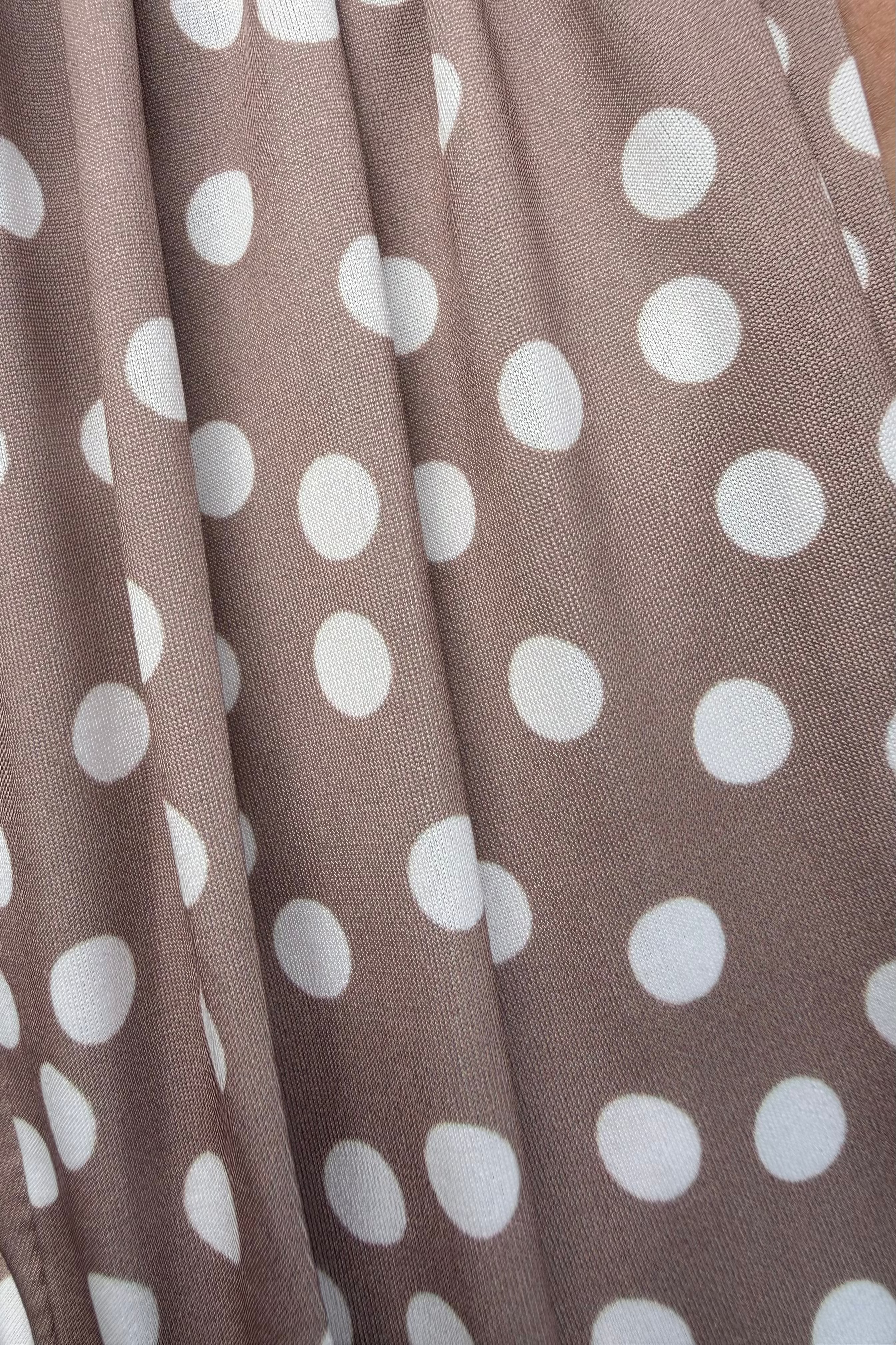Robe Vogue infroissable - Pois beige