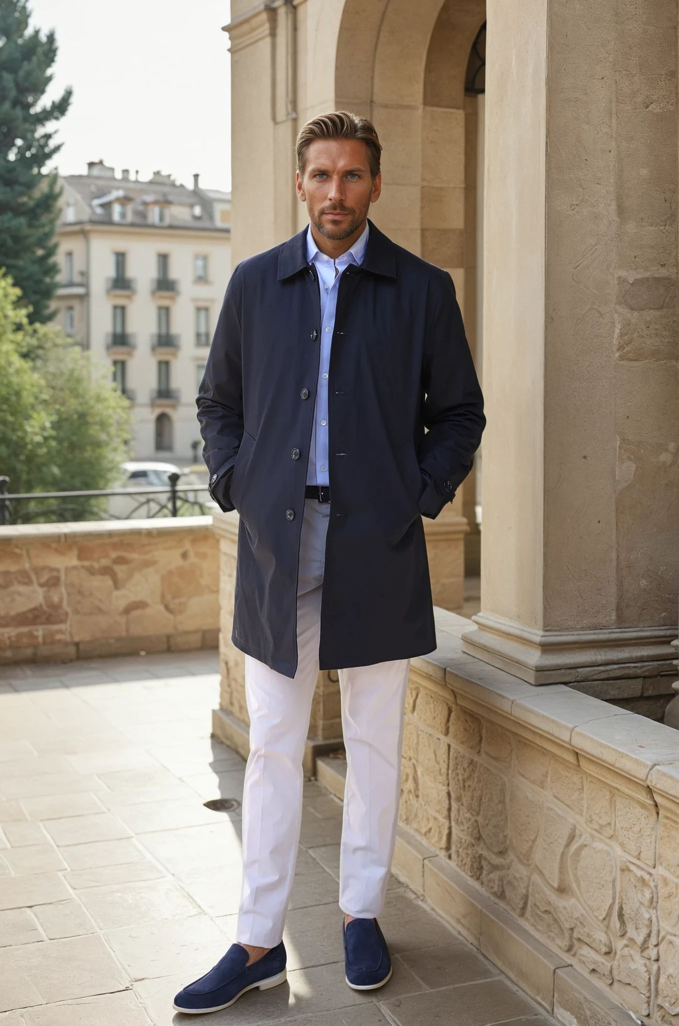 Imperméable Harry - Marine-MANTEAU HOMME-Curling-Paris