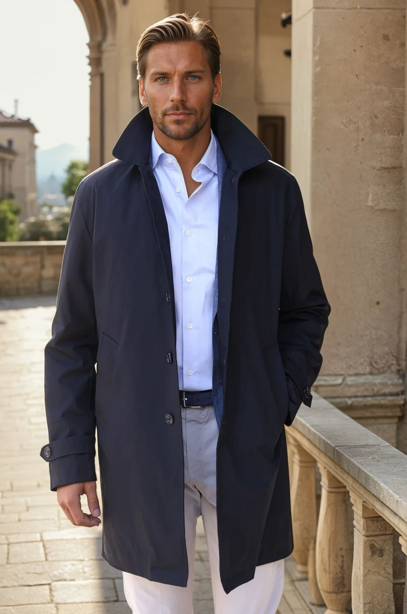 Imperméable Harry - Marine-MANTEAU HOMME-Curling-Paris