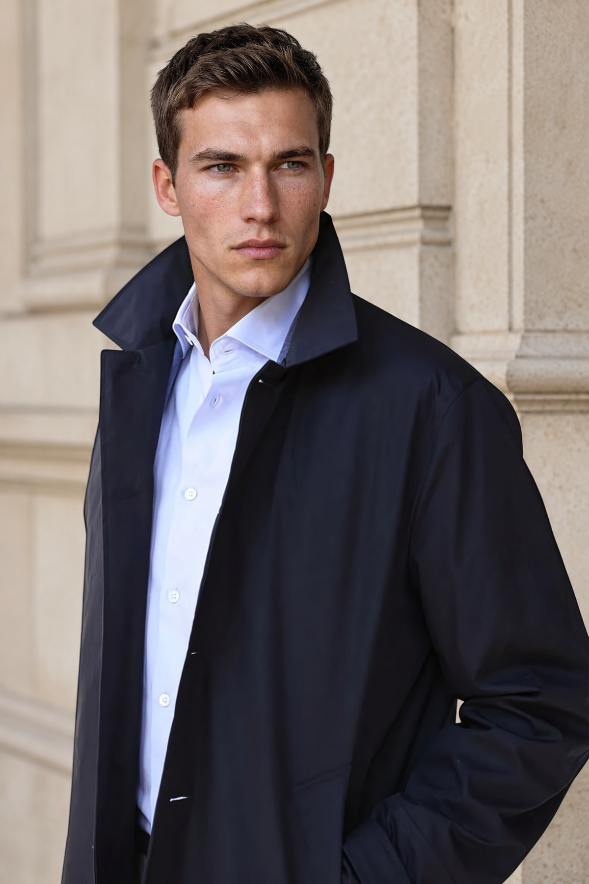 Imperméable Harry - Marine-MANTEAU HOMME-Curling-Paris