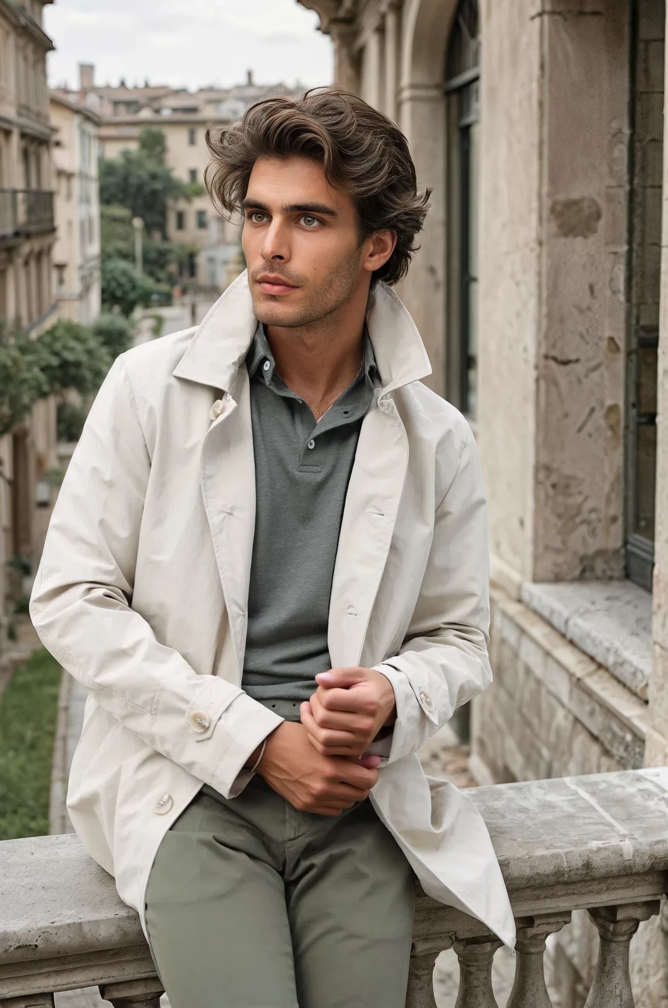 Imperméable Lenny - Beige-MANTEAU HOMME-Curling-Paris