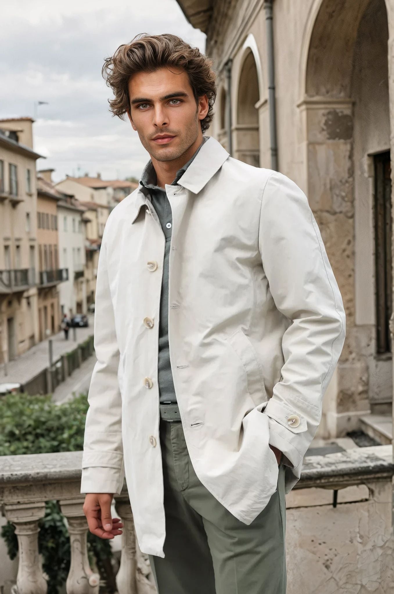 Imperméable Lenny - Beige-MANTEAU HOMME-Curling-Paris