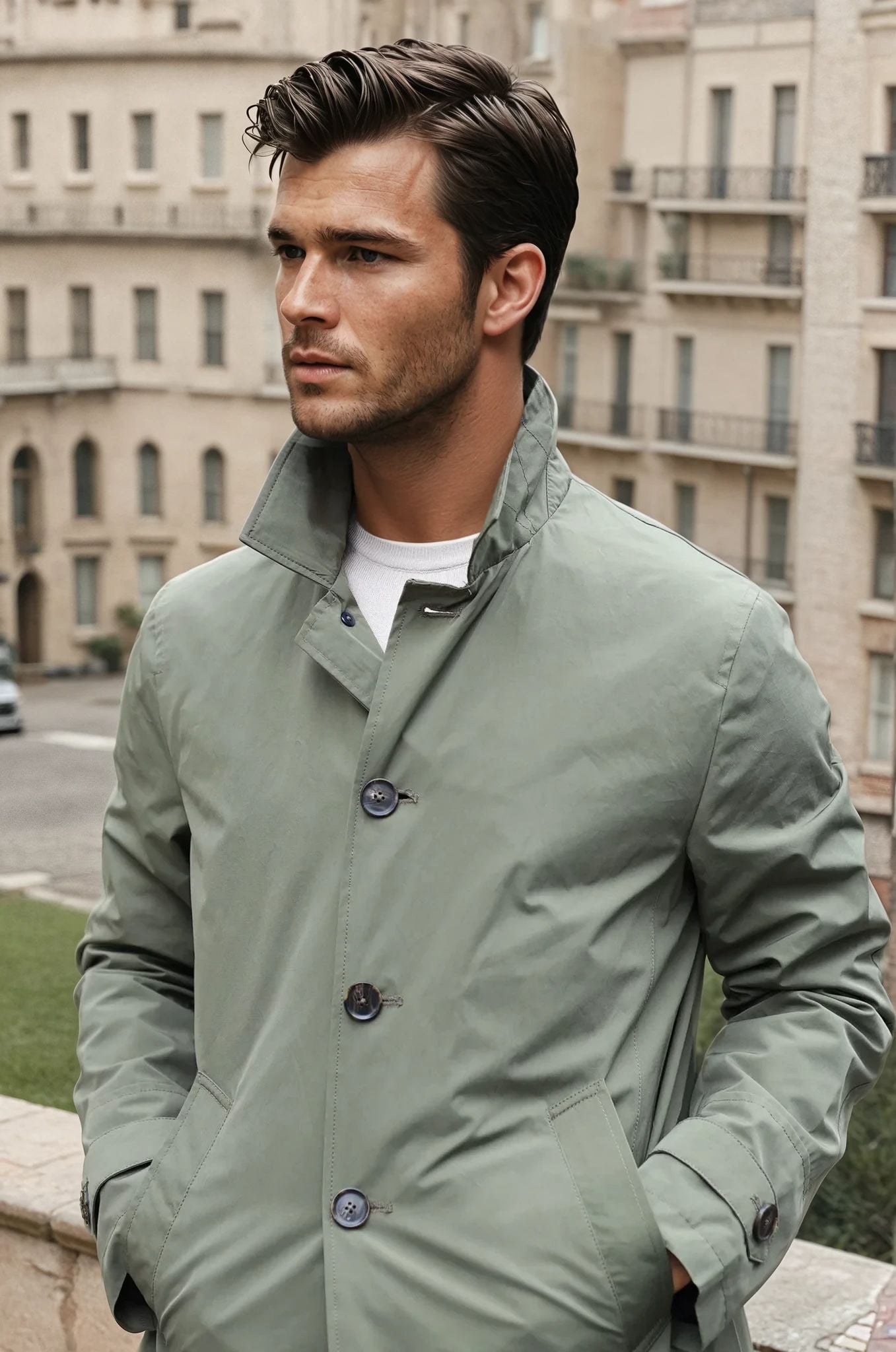 Imperméable Lenny - Kaki-MANTEAU HOMME-Curling-Paris