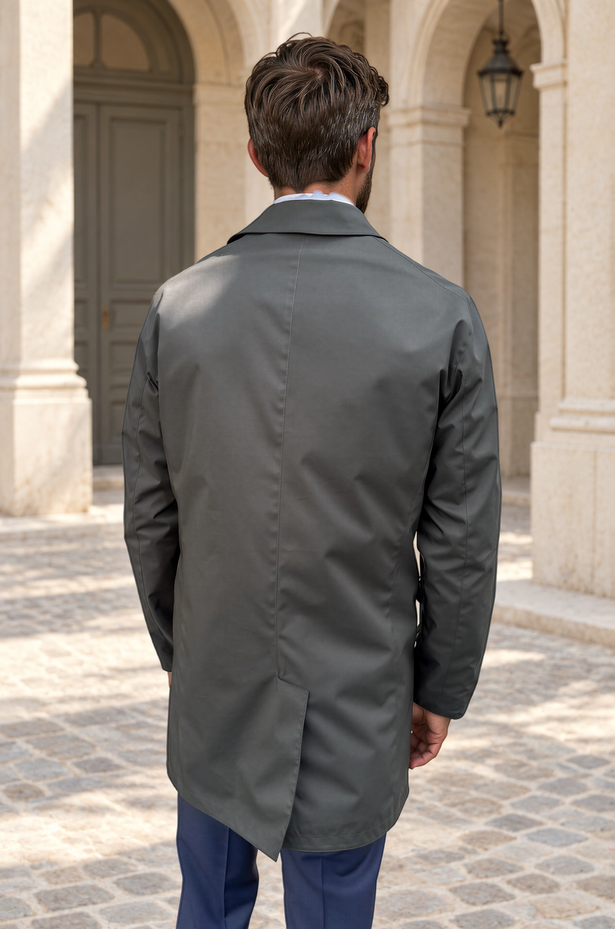 Imperméable Stanley réversible- Marine / Kaki-MANTEAU HOMME-Curling-Paris