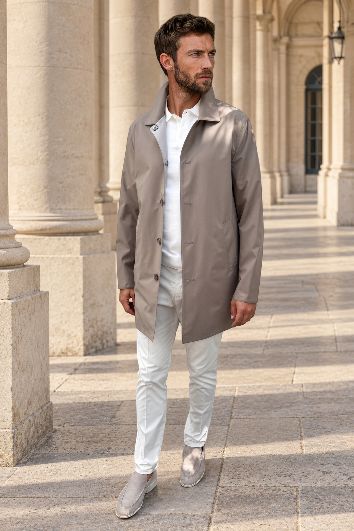 Imperméable Stanley réversible - Taupe - Beige-MANTEAU HOMME-Curling-Paris