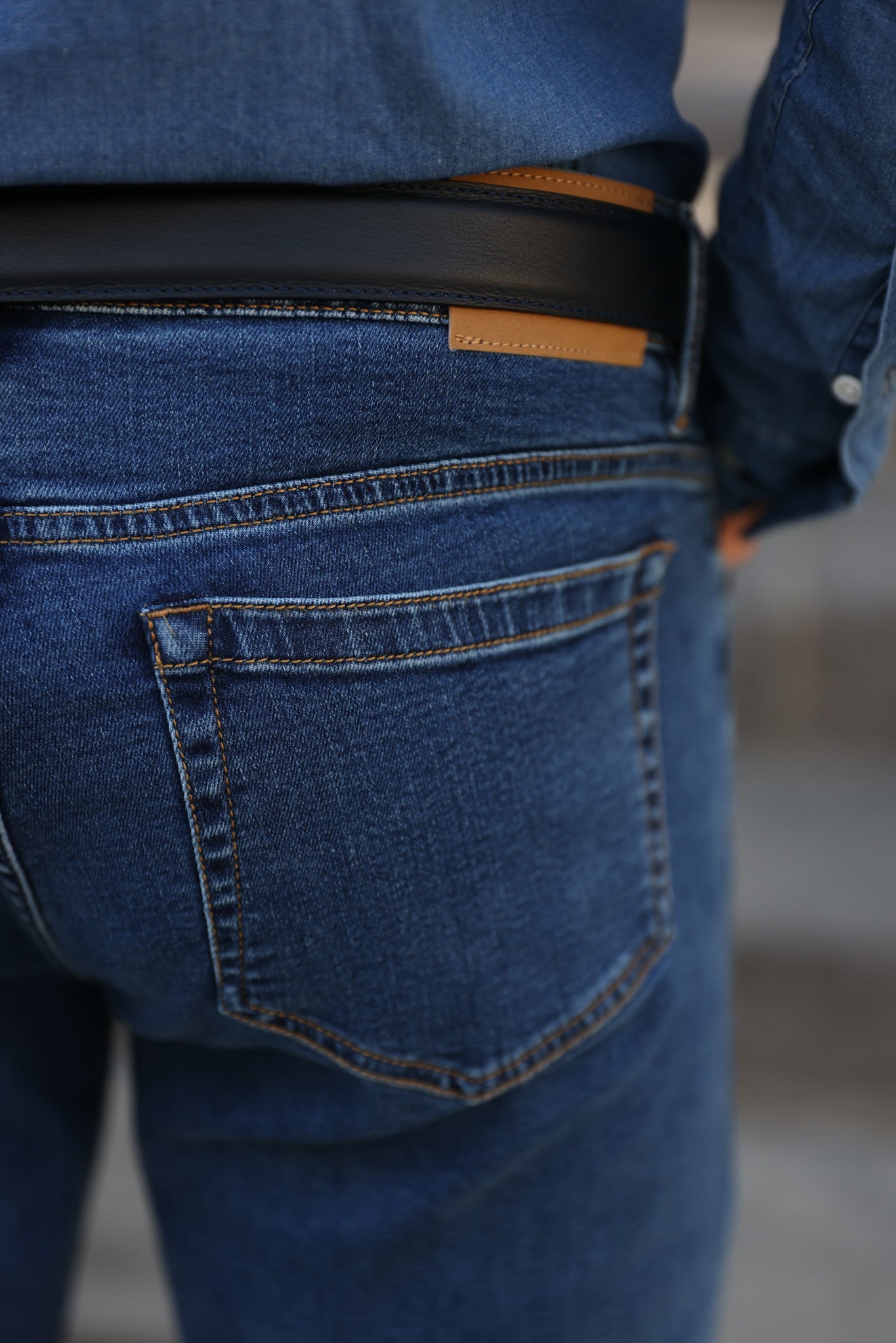 Jeans James en coton stretch - Bleu-PANTALON HOMME-Curling-Paris