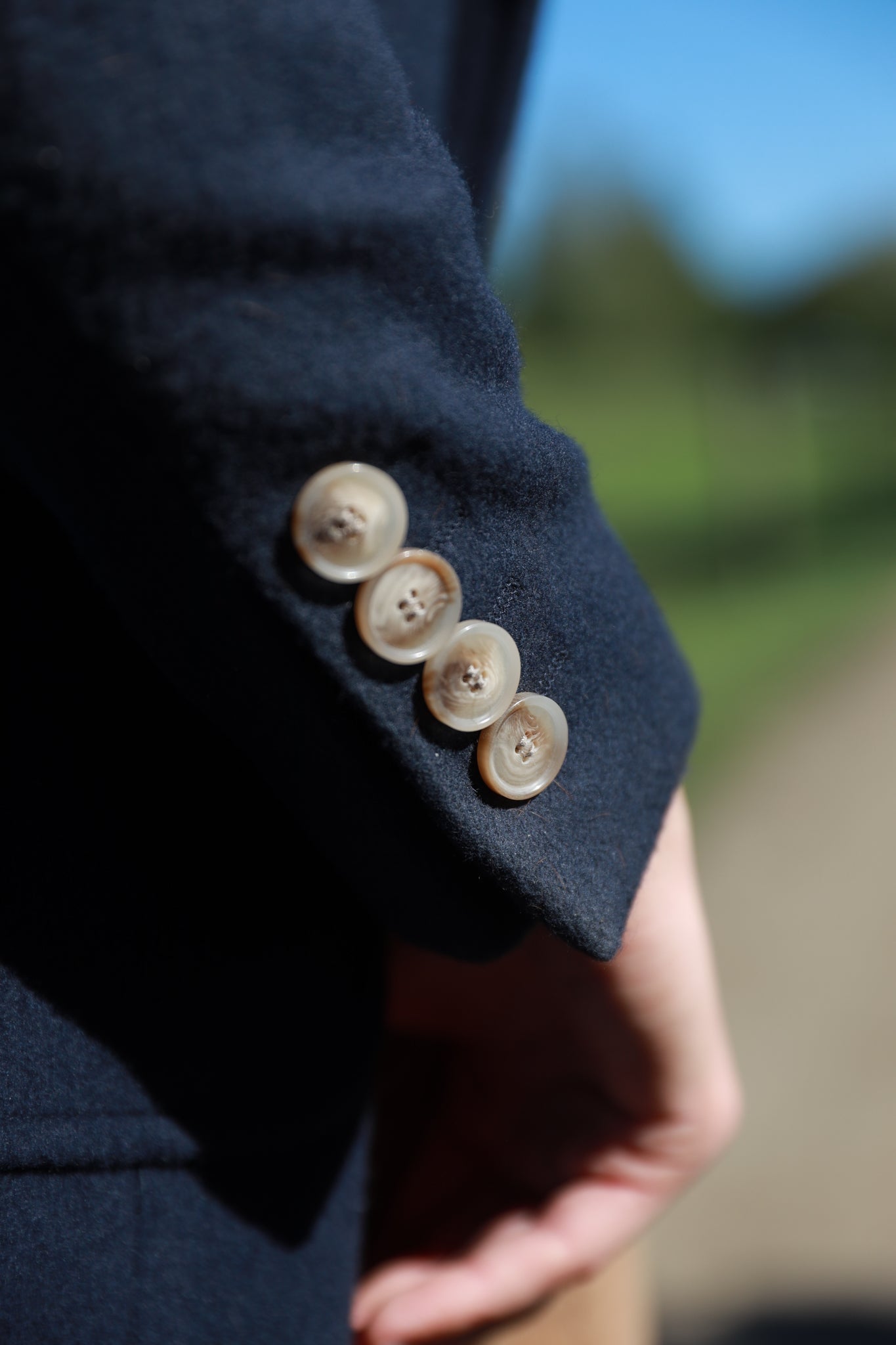 Manteau Emilie croisé en laine & Cachemire - Marine-MANTEAU FEMME-Curling-Paris