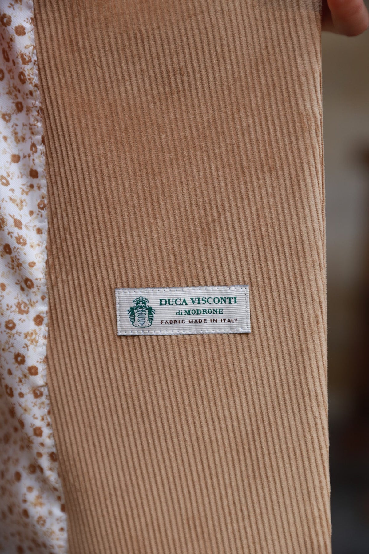 Manteau Emilie croisé en velours côtelé - Camel-MANTEAU FEMME-Curling-Paris