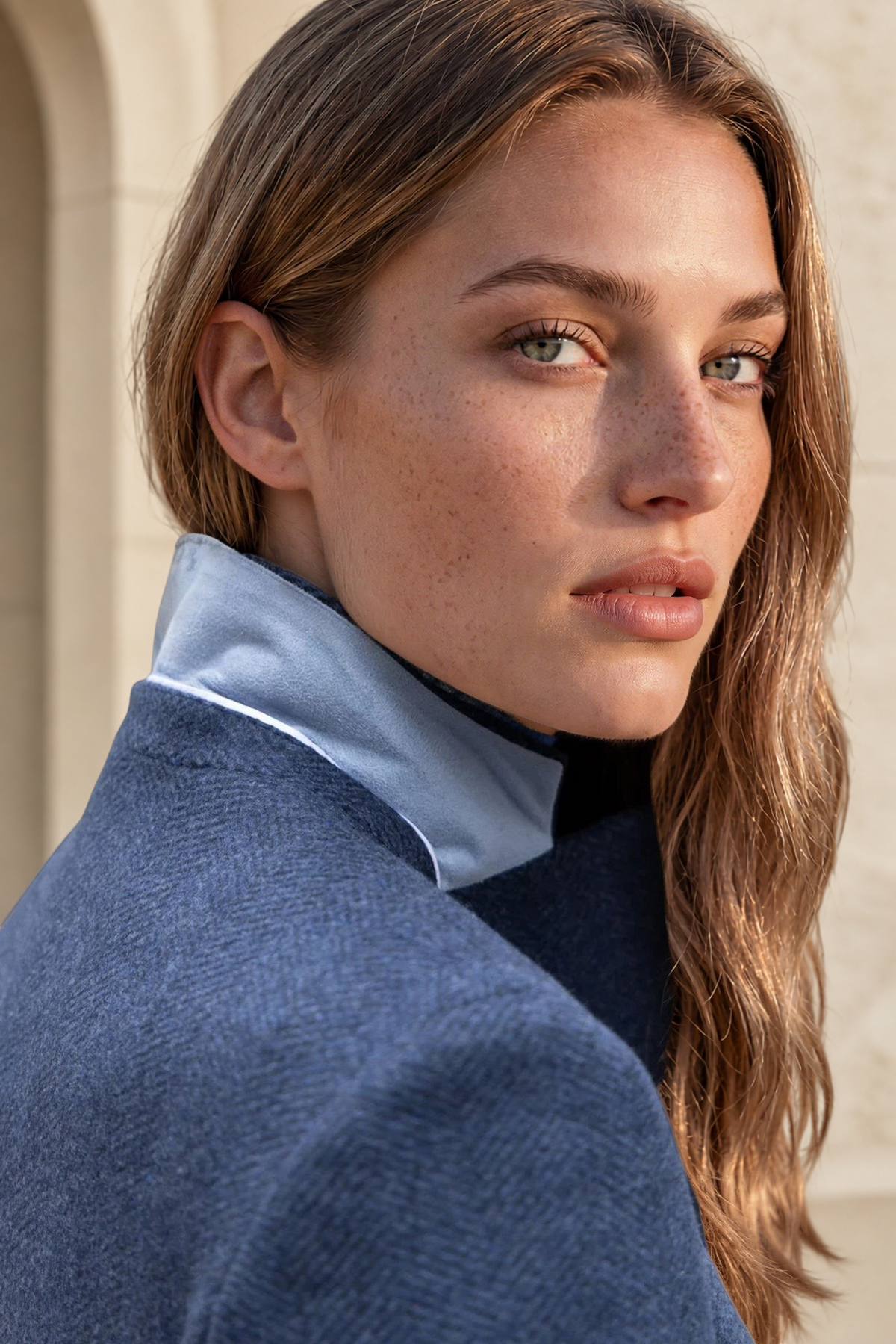 Manteau Jemma en laine et cachemire - Chevron jeans-MANTEAU FEMME-Curling-Paris