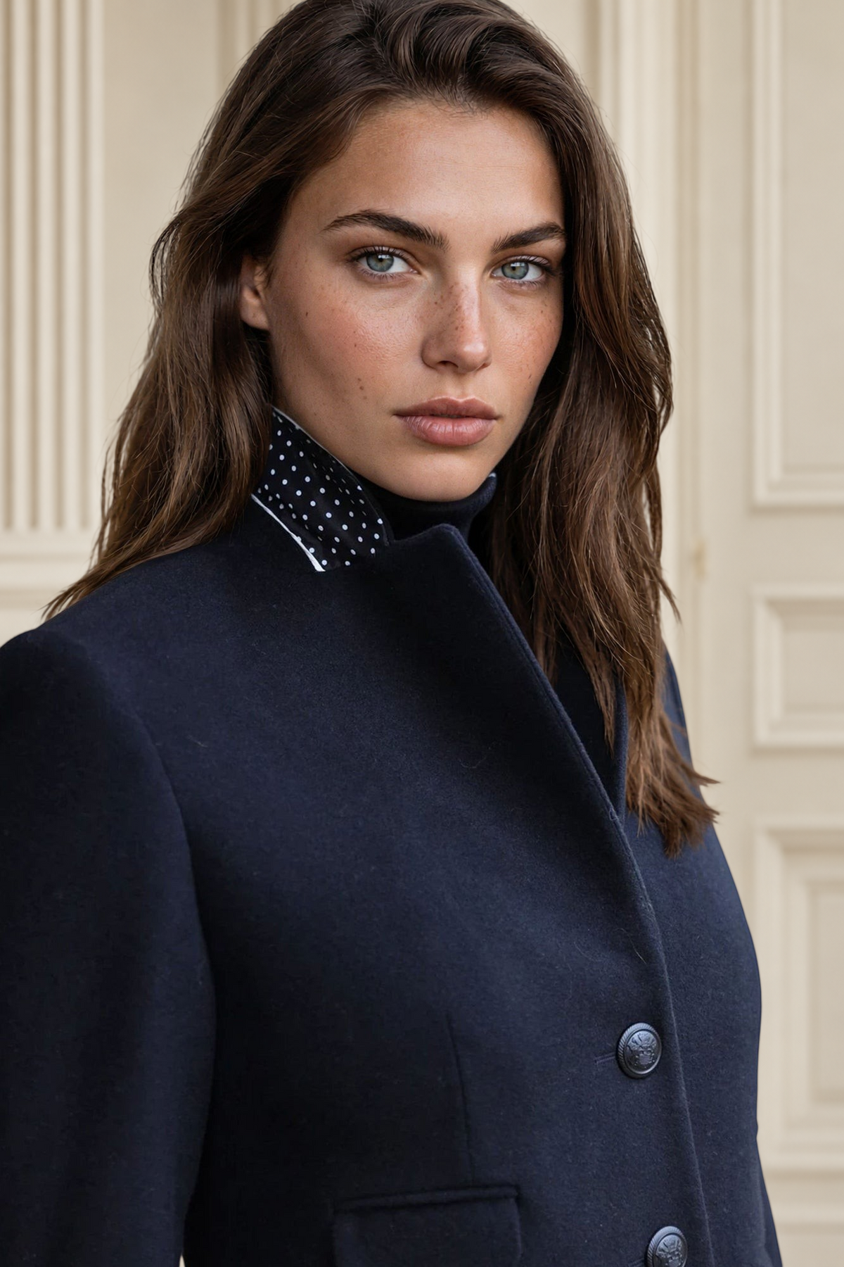 Manteau Jemma redingote en laine et cachemire - Noir-MANTEAU FEMME-Curling-Paris