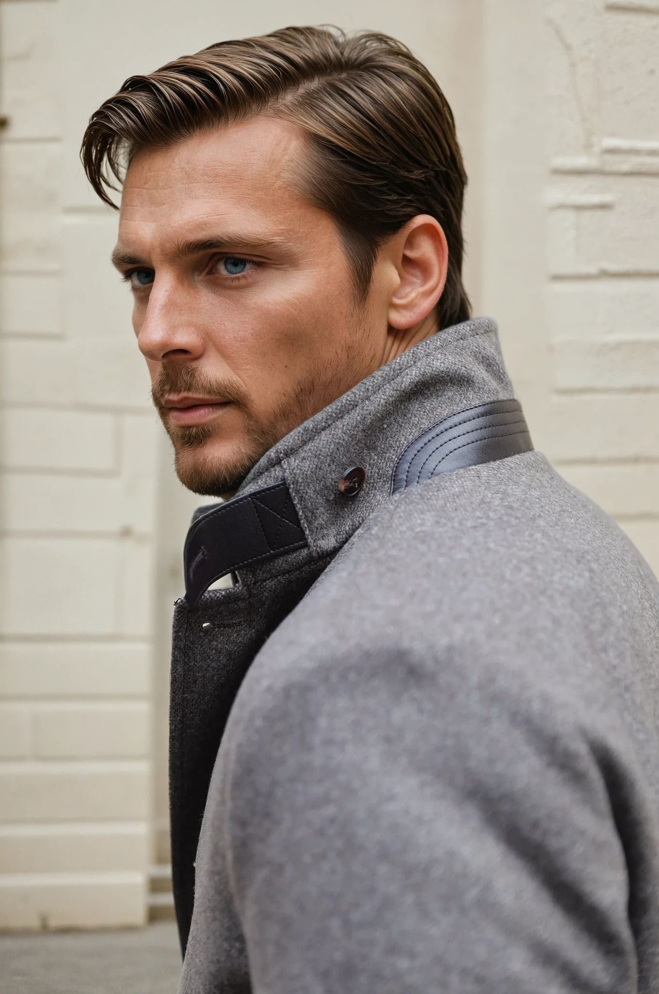 Manteau Windsor en laine & cachemire - Vison-MANTEAU HOMME-Curling-Paris