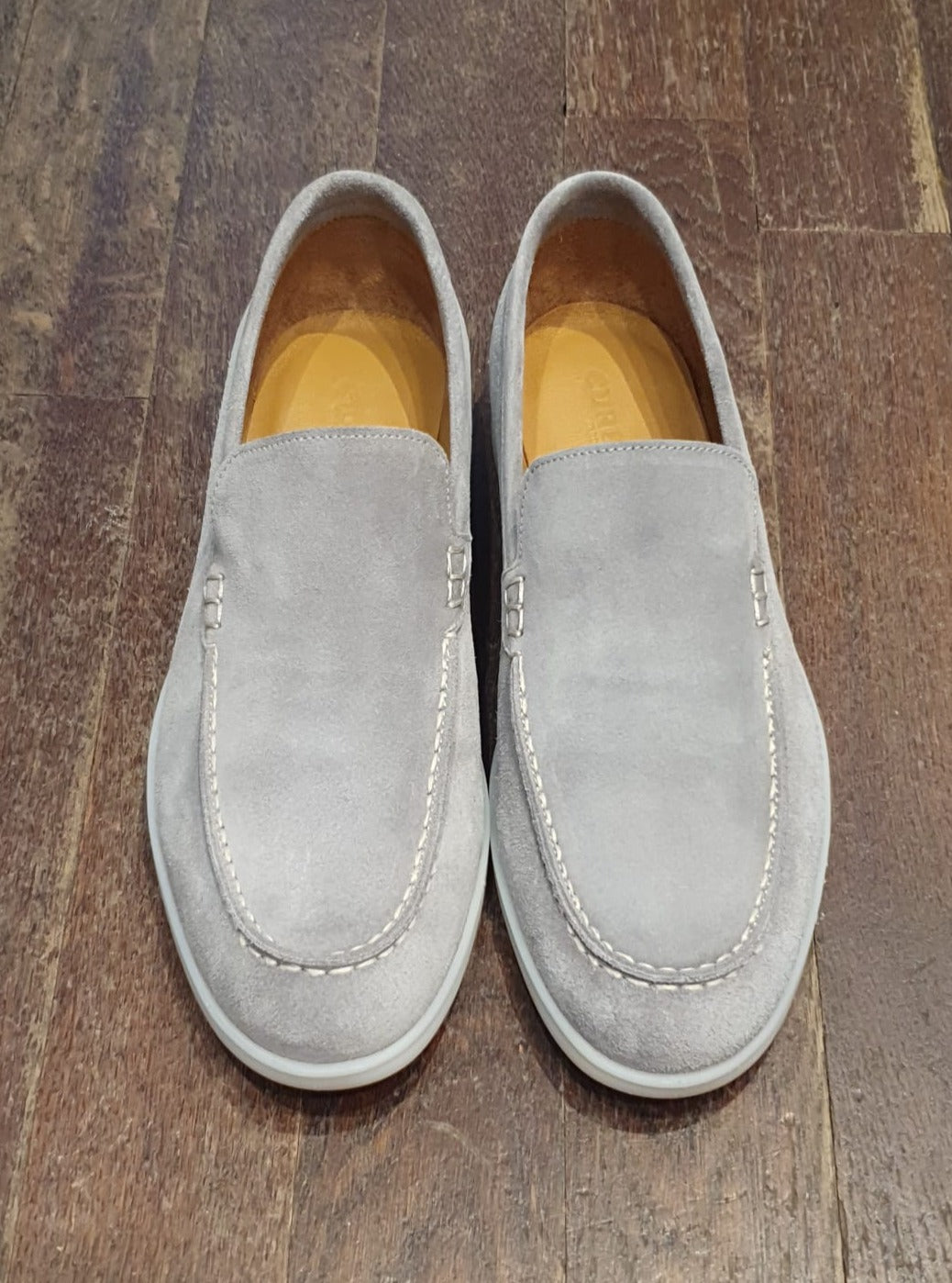 Mocassin Lauren en veau velours - Gris acier-CHAUSSURES HOMME-Curling-Paris