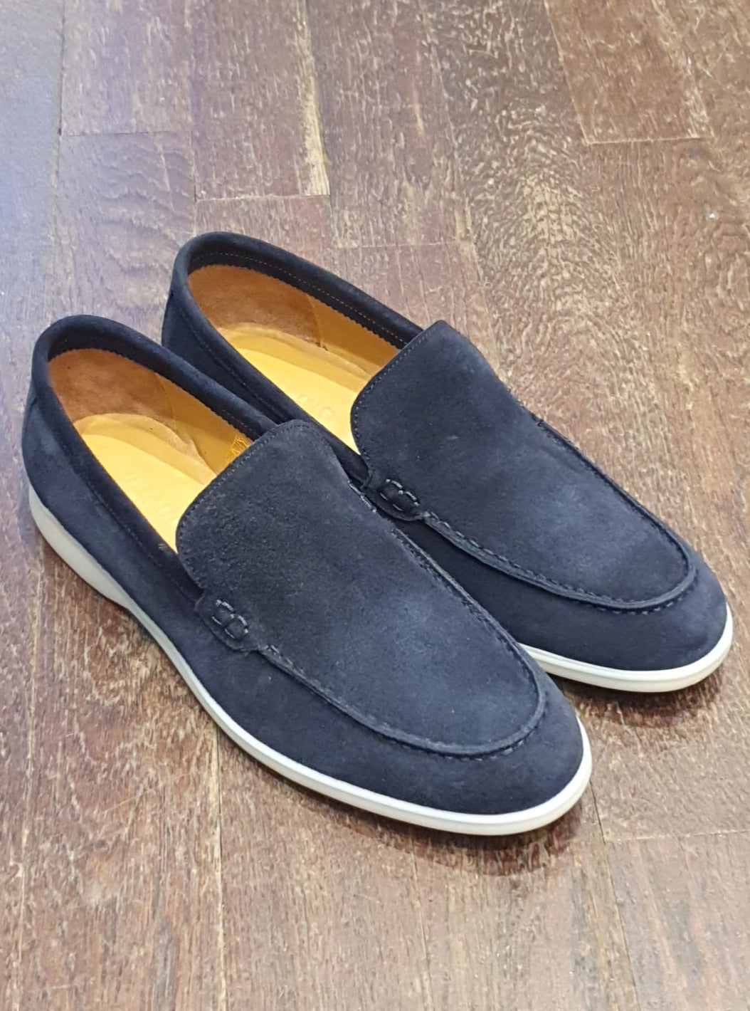 Mocassin Lauren en veau velours - Marine-CHAUSSURES HOMME-Curling-Paris