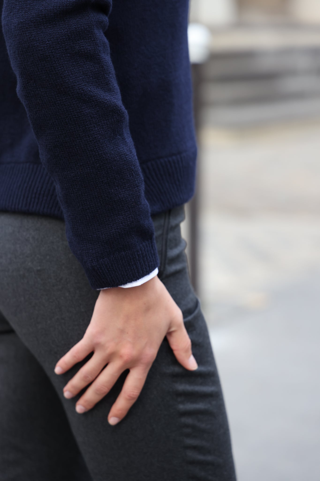 Pantalon Eliot en flanelle 100% laine vierge - Anthracite-PANTALON FEMME-Curling-Paris