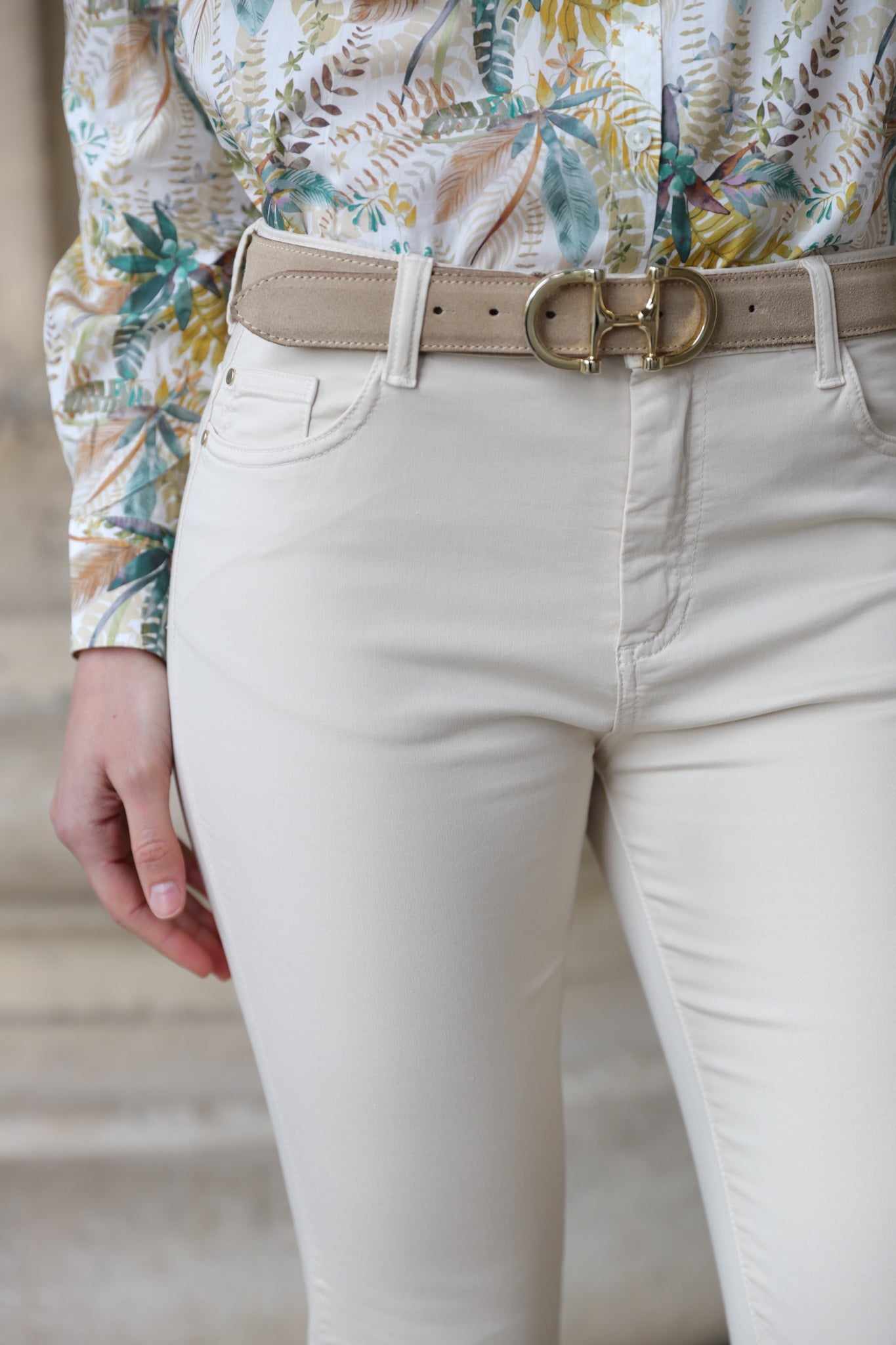 Pantalon Josh en coton stretch - Ciment