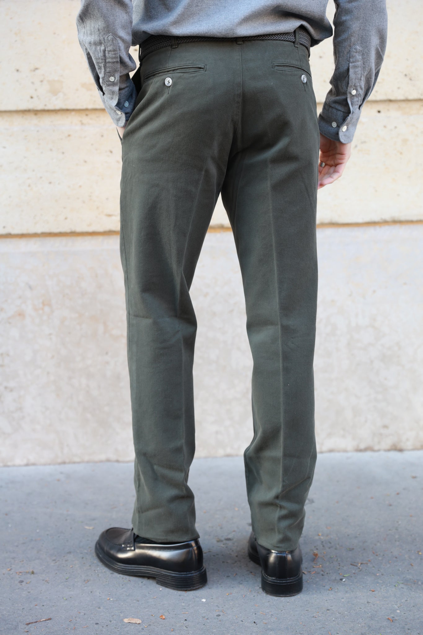 Pantalon Sean en coton d'hiver - Kaki-PANTALON HOMME-Curling-Paris