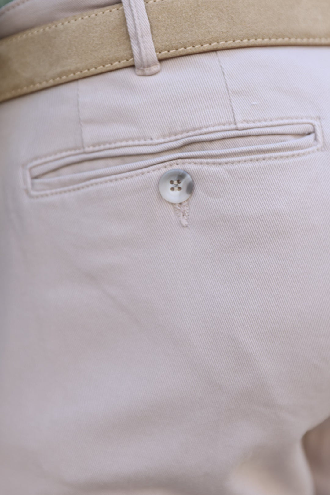 Pantalon Seanfit en coton stretch Di Sondrio - Beige-PANTALON HOMME-Curling-Paris