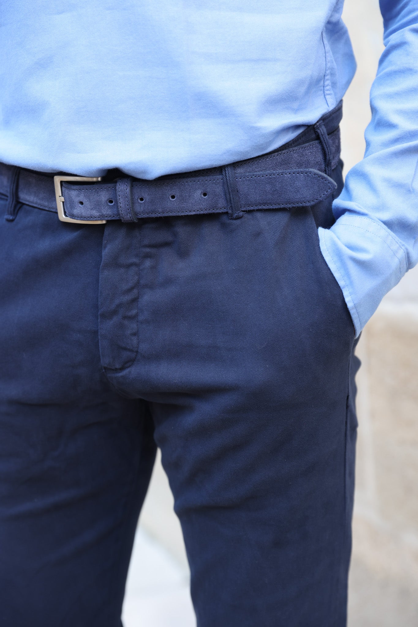 Pantalon Seanfit en coton stretch Di Sondrio - Marine-PANTALON HOMME-Curling-Paris