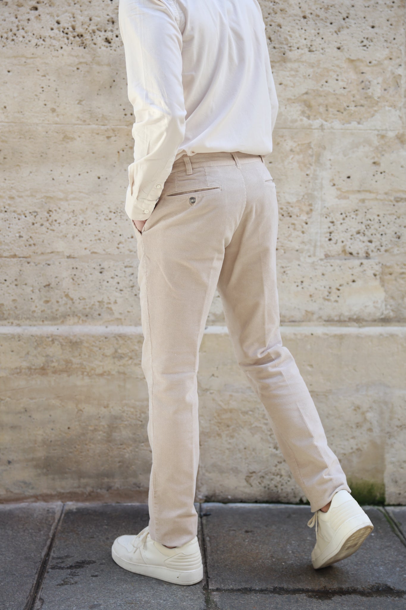 Pantalon Seanfit en velours côtelé - Beige-PANTALON HOMME-Curling-Paris