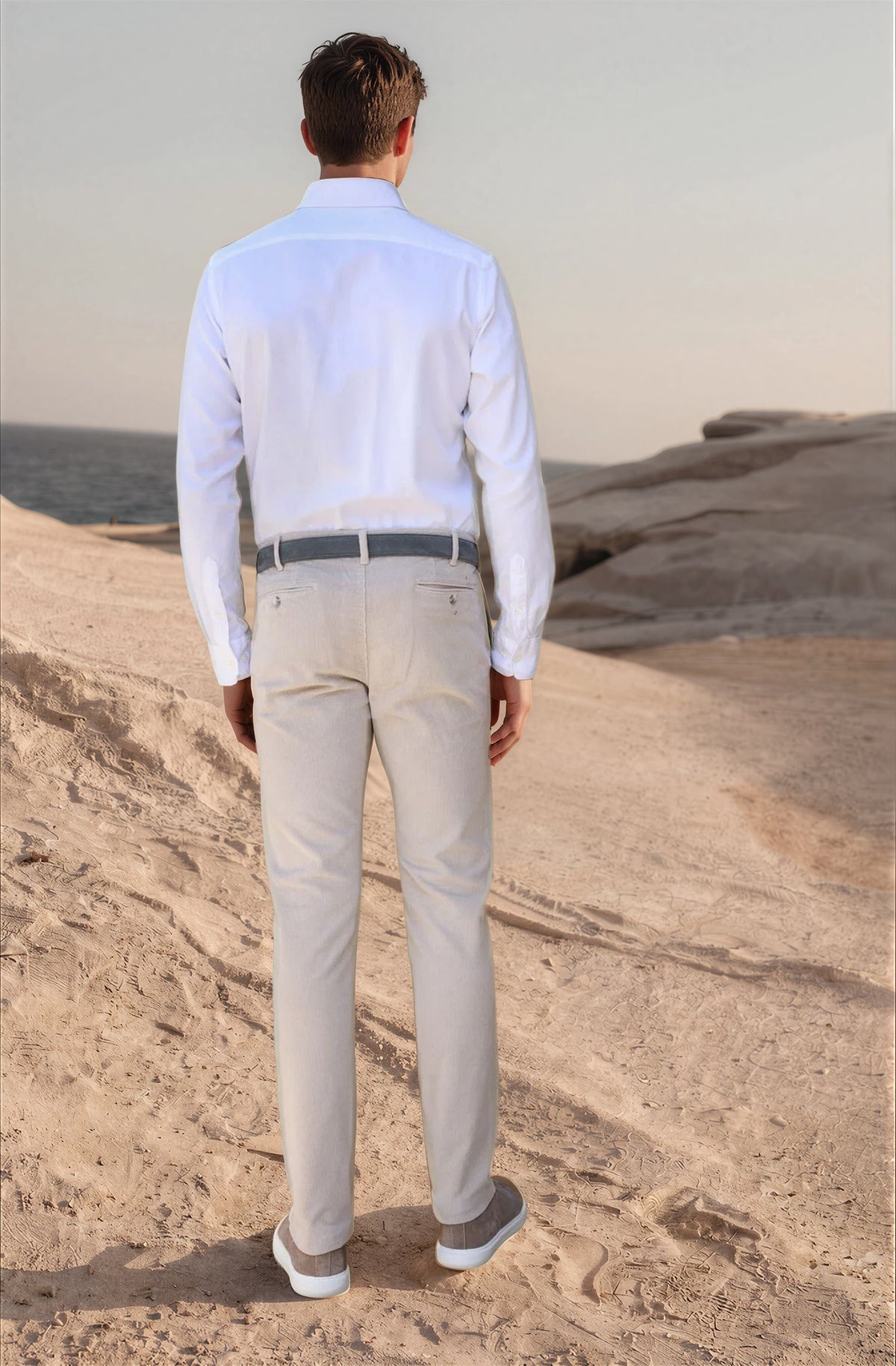 Pantalon Seanvfit en velours côtelé - Pierre