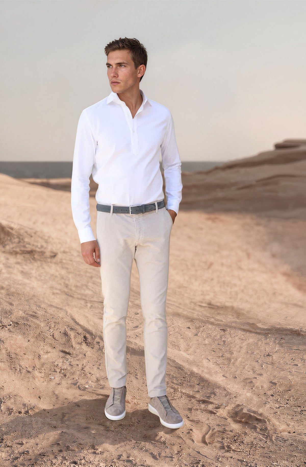 Pantalon Seanvfit en velours côtelé - Pierre