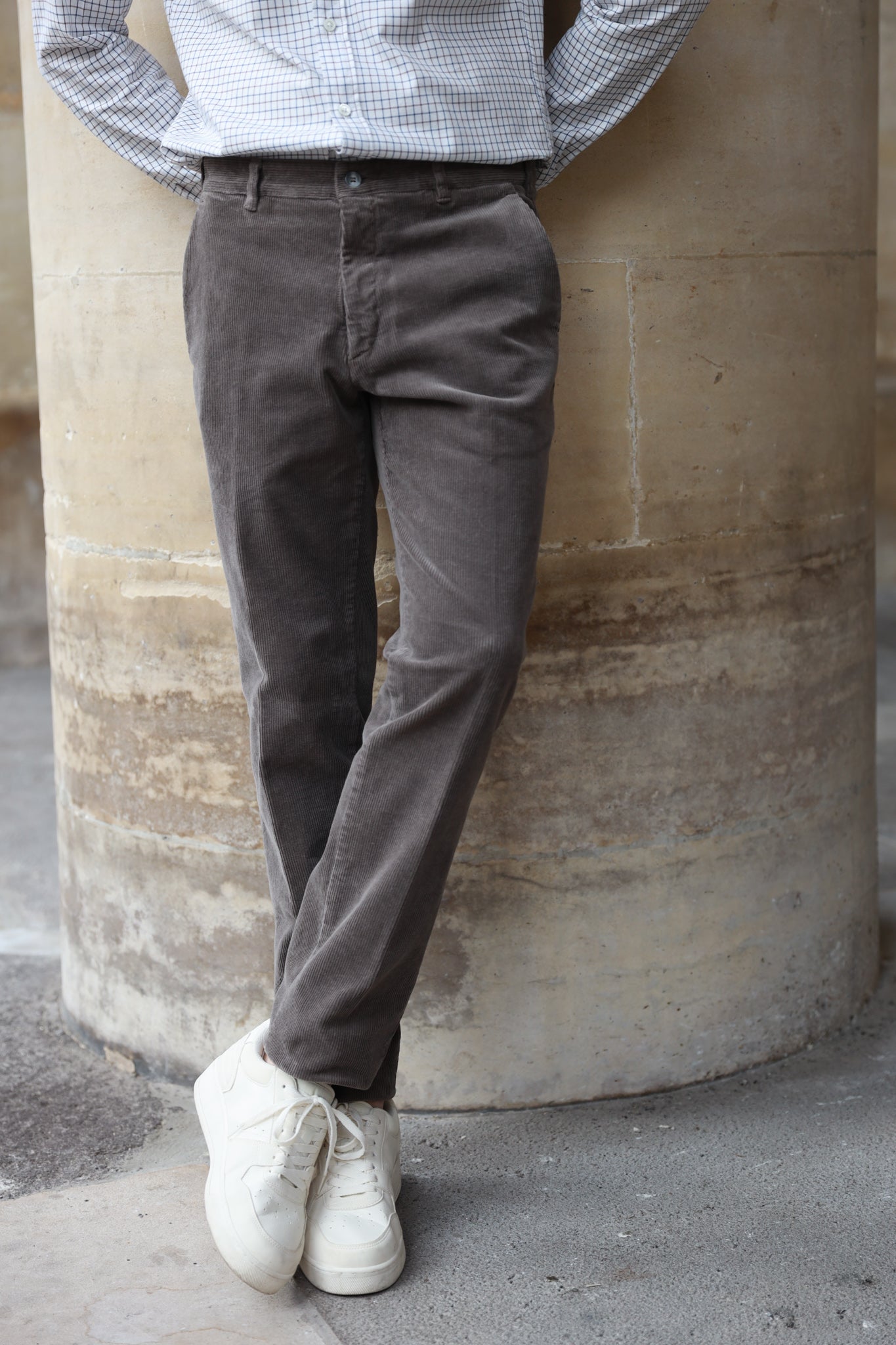 Pantalon Seanfit en velours côtelé - Taupe-PANTALON HOMME-Curling-Paris