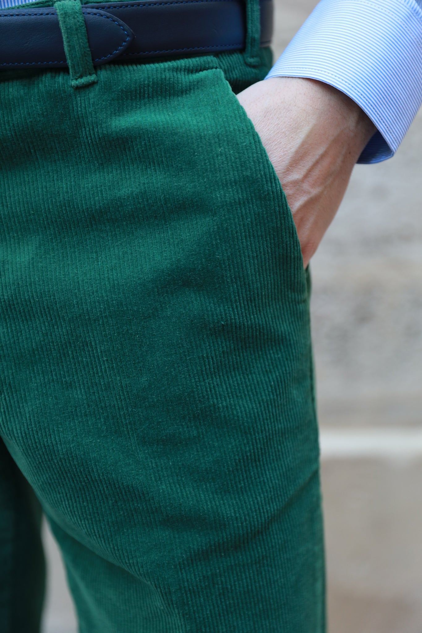 Pantalon Seanfit en velours côtelé - Vert-PANTALON HOMME-Curling-Paris