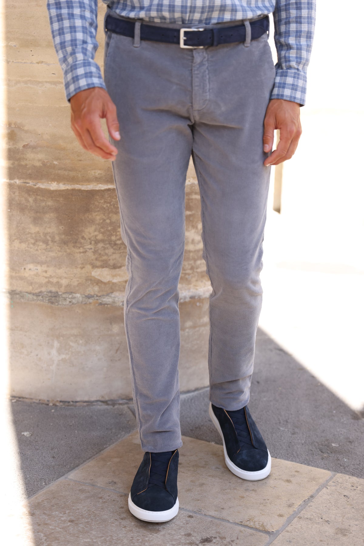 Pantalon Seanvfit en velours côtelé - Gris clair-PANTALON HOMME-Curling-Paris