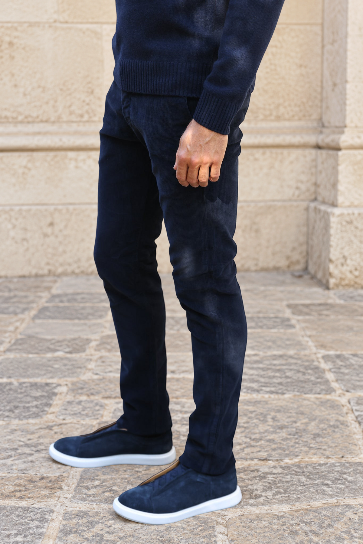 Pantalon Seanvfit en velours côtelé - Marine-PANTALON HOMME-Curling-Paris