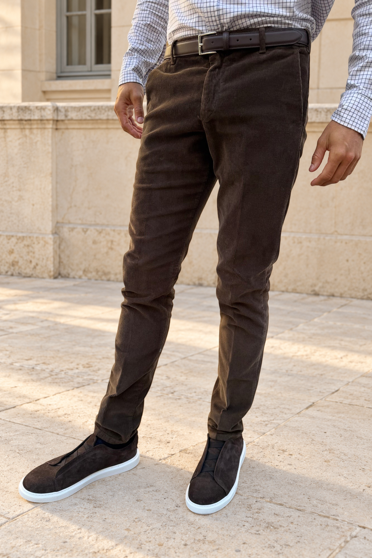 Pantalon Seanvfit en velours côtelé - Marron-PANTALON HOMME-Curling-Paris