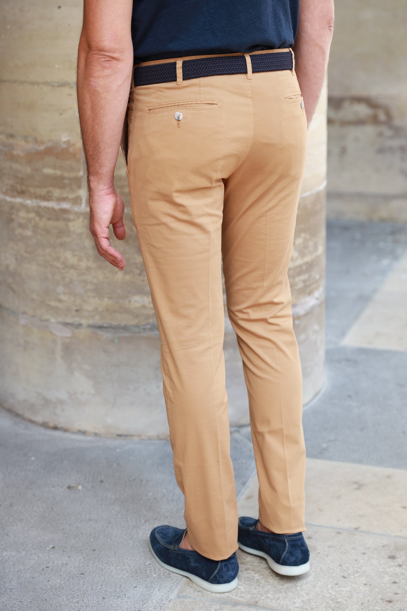 Pantalon d'été Seanfit en coton stretch - Caramel-PANTALON HOMME-Curling-Paris