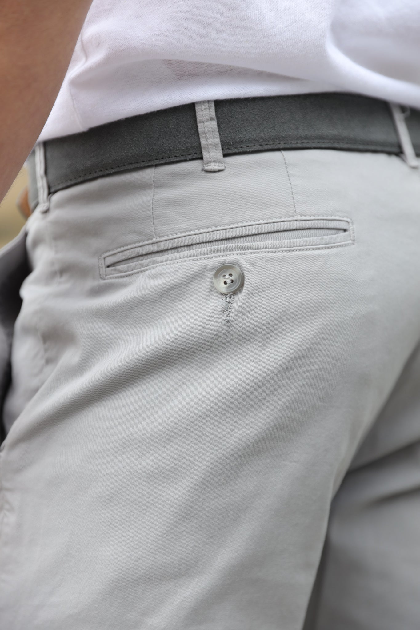 Pantalon d'été Seanfit en coton stretch - Gris clair-PANTALON HOMME-Curling-Paris