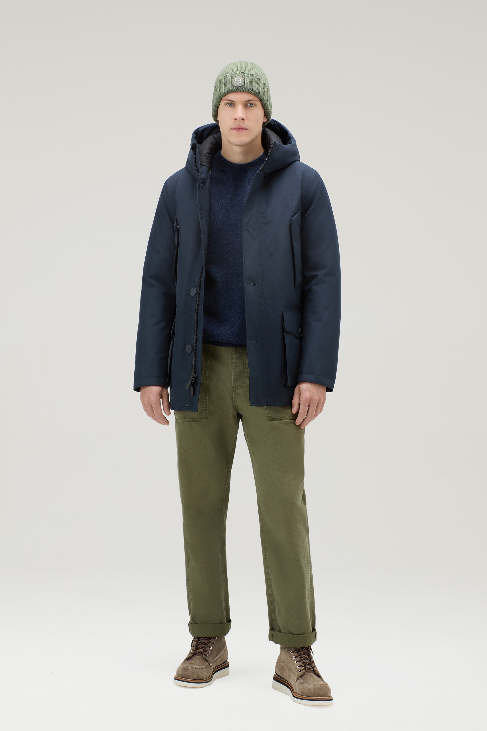 Parka Mountain Woolrich en Gore-tex - Melton Blue-MANTEAU HOMME-Curling-Paris