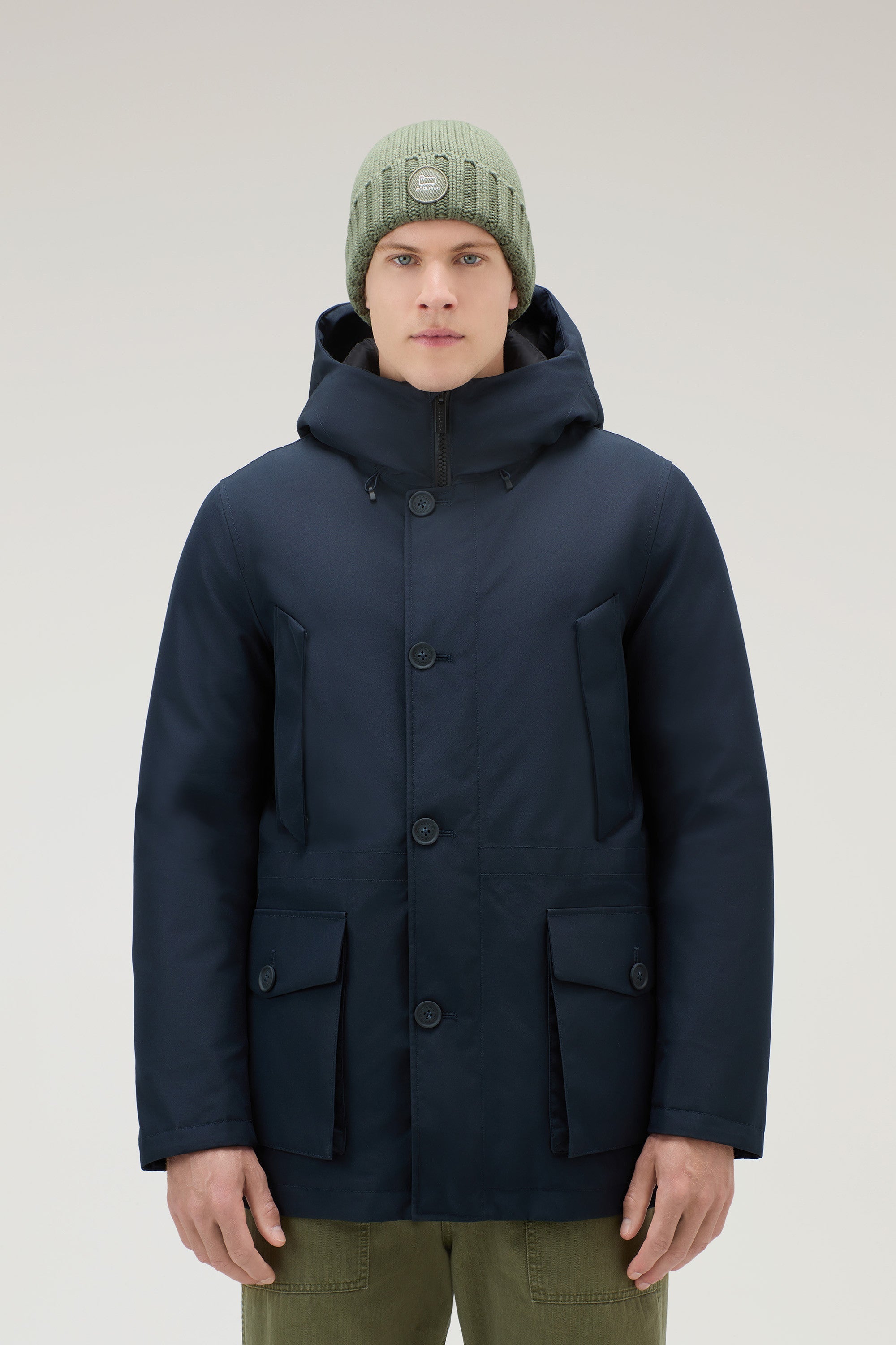 Parka Mountain Woolrich en Gore-tex - Melton Blue-MANTEAU HOMME-Curling-Paris