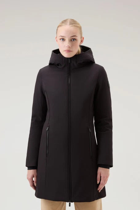 Parka Woolrich Firth en Softshell - Black-MANTEAU FEMME-Curling-Paris