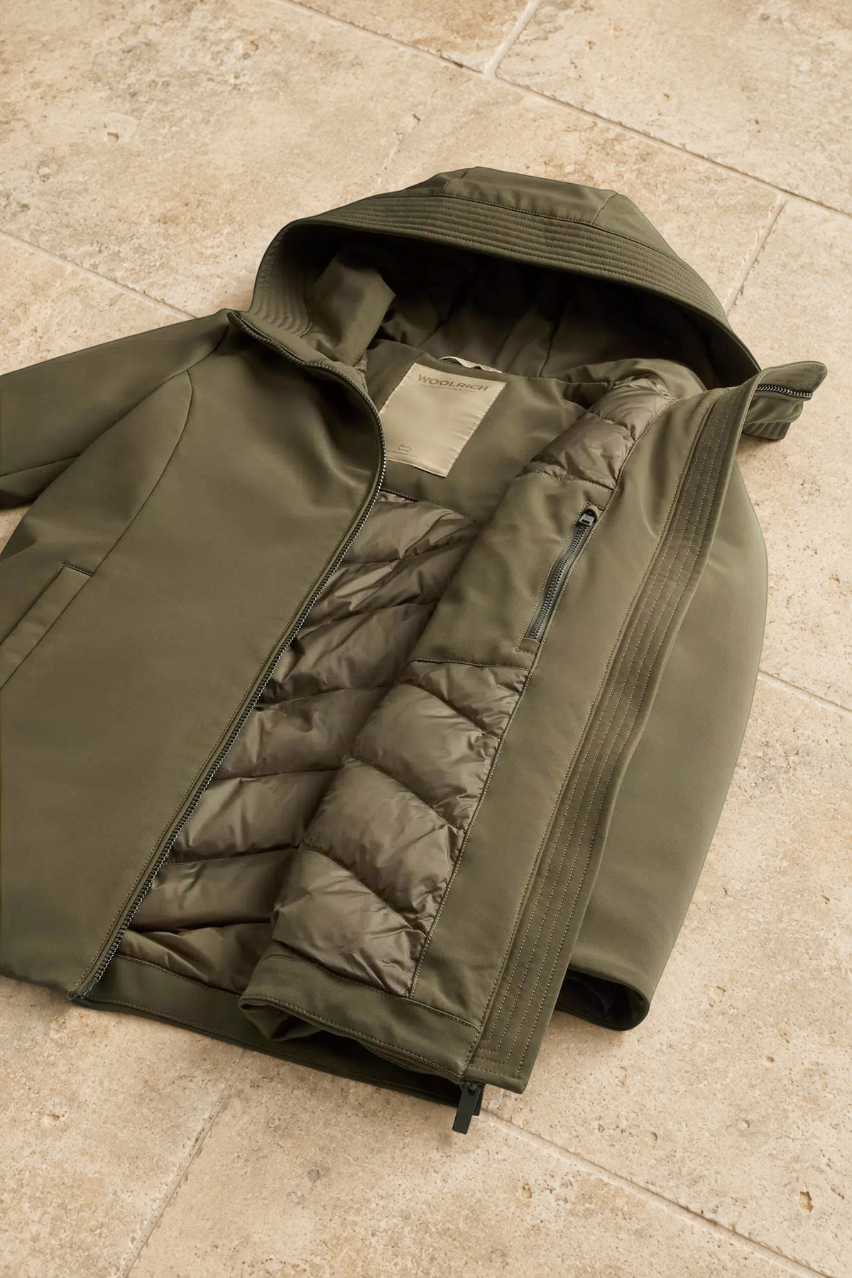Parka Woolrich Firth en Softshell - Dark Green-MANTEAU FEMME-Curling-Paris