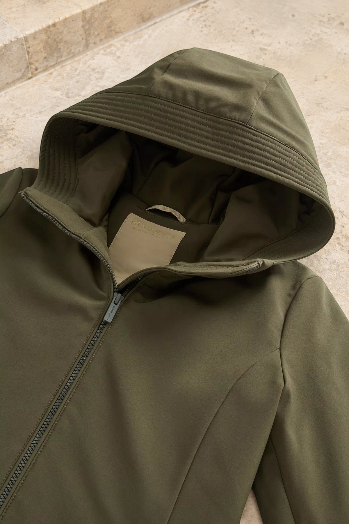 Parka Woolrich Firth en Softshell - Dark Green-MANTEAU FEMME-Curling-Paris