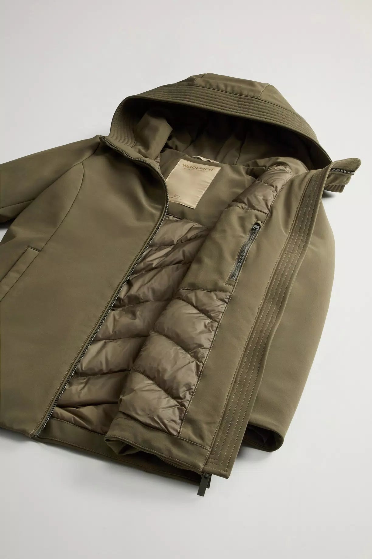 Parka Woolrich Firth en Softshell - Dark Green-MANTEAU FEMME-Curling-Paris
