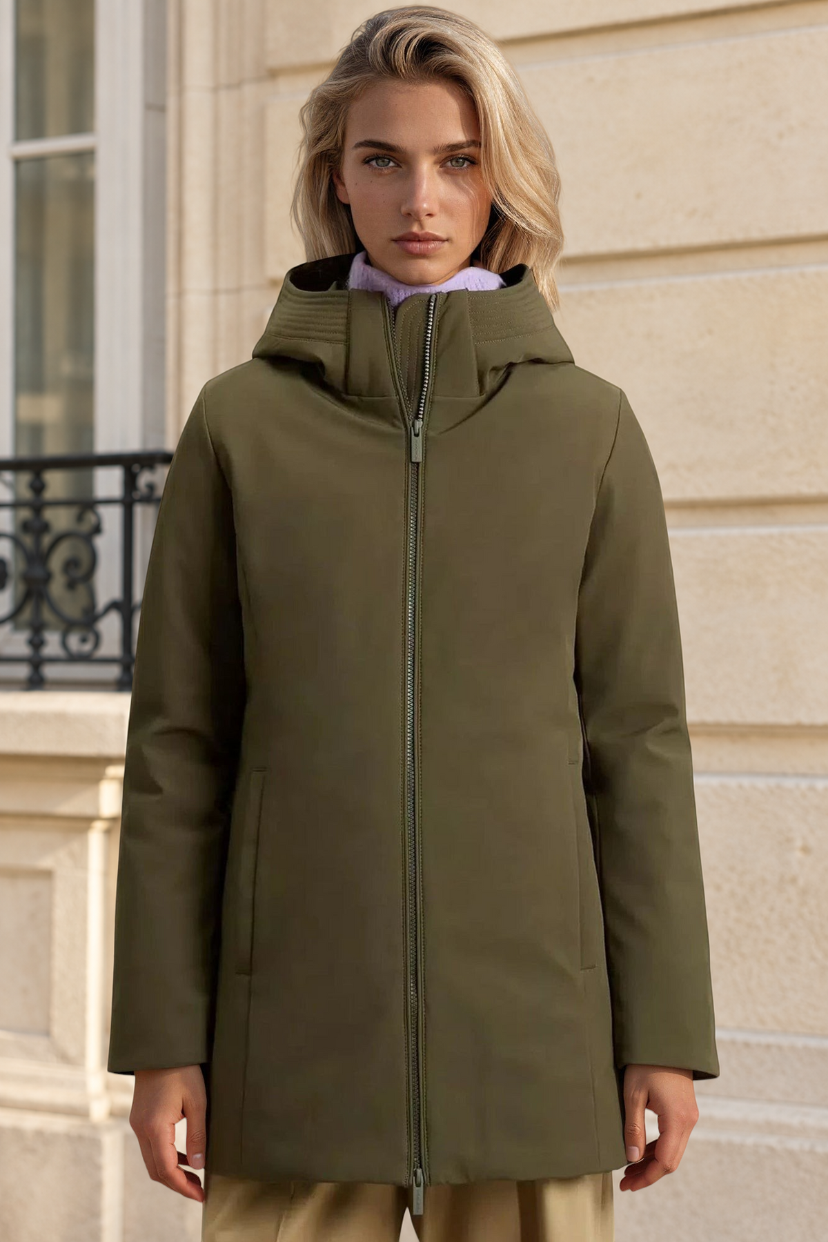 Parka Woolrich Firth en Softshell - Dark Green-MANTEAU FEMME-Curling-Paris